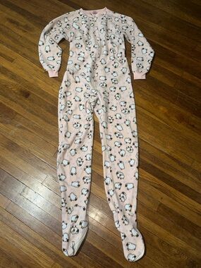 Simple Pleasures Women’s One-Piece Footed Pajamas, Onesie, Sz Small